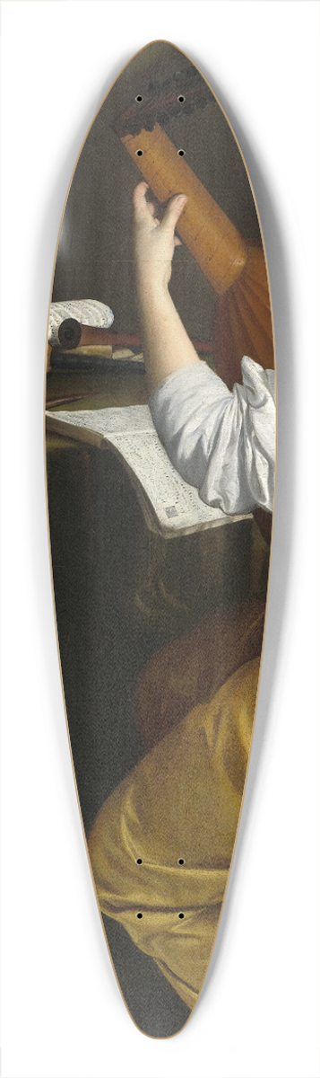 Orazio Gentileschi - The Lute Player 39.3 inch art pintail longboard deck