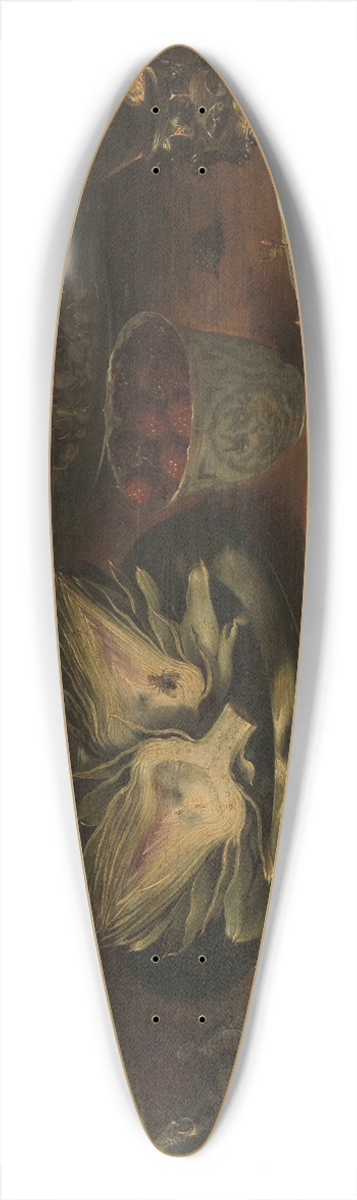 Osias Beert the Elder - Still Life with Artichoke, Fruit in Kraak Porcelain Ware and a Salt Cellar and Pepper Castor 39.3 inch art pintail longboard deck