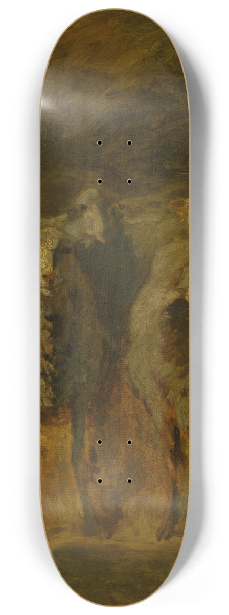 Constant Troyon - Unfinished Study of Sheep 8.25 inch art skate deck