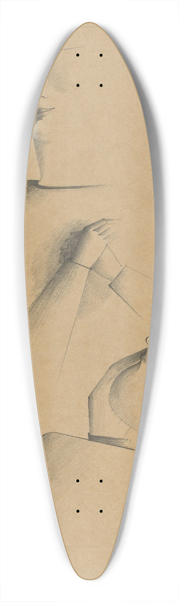 Oskar Schlemmer - Begegnung 39.3 inch art pintail longboard deck