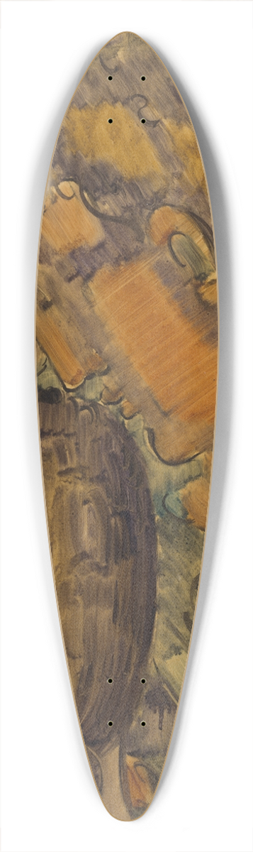 Oskar Schlemmer - Group of Four with Diagonal Profile 39.3 inch art pintail longboard deck