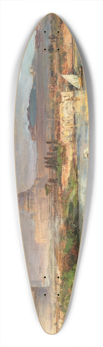 Oswald Achenbach - At the Gates of Rome 39.3 inch art pintail longboard deck