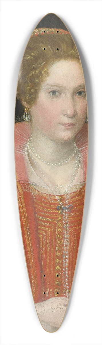 Ottavio Leoni - Portrait Of A Lady, Half-Length, Dressed In Pink 39.3 inch art pintail longboard deck