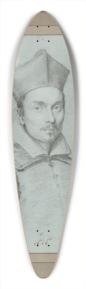 Ottavio Leoni - Portrait of an Ecclesiastic, perhaps of the Mignanellifamily 39.3 inch art pintail longboard deck
