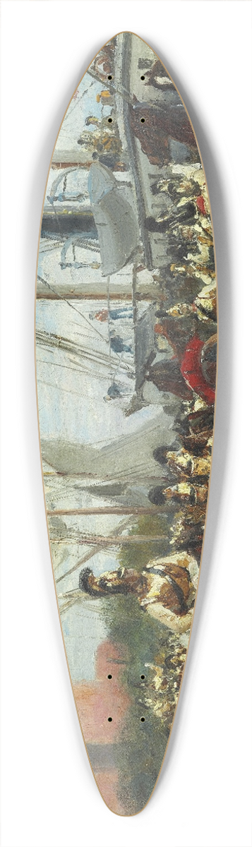 Otto Bache - Studie til Hestgarden indskibes i Korsr 1848 39.3 inch art pintail longboard deck