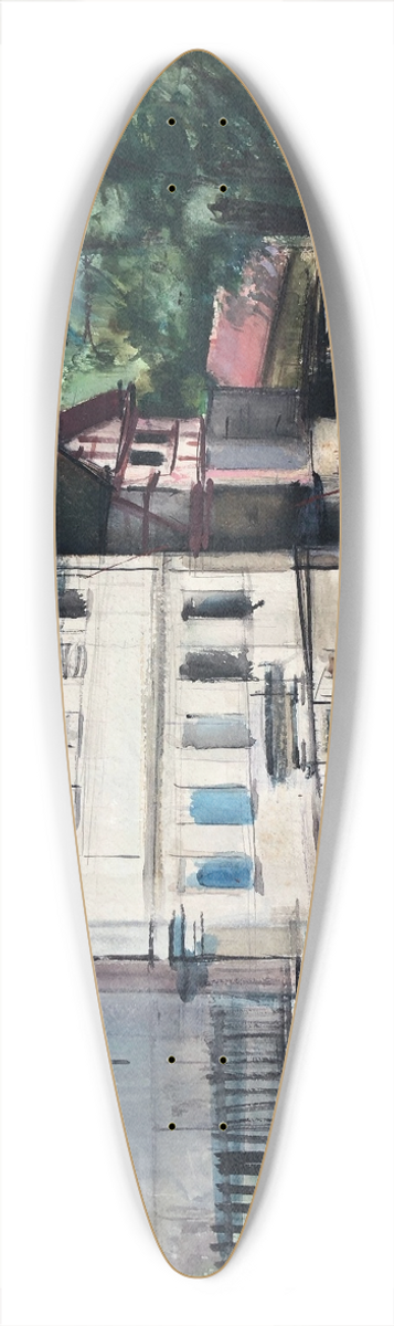 Otto Geigenberger - Huser in Franken 39.3 inch art pintail longboard deck