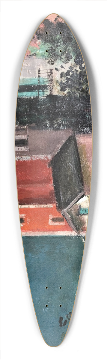 Otto Geigenberger - Torbole am Gardasee 39.3 inch art pintail longboard deck