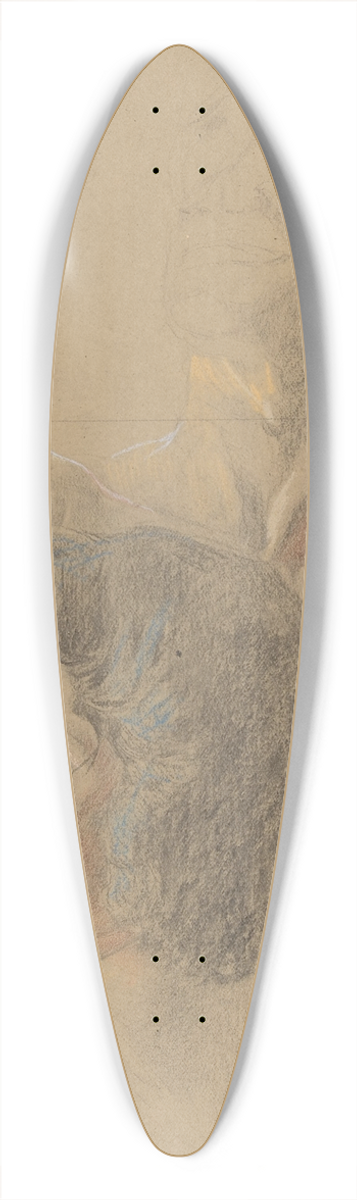 Otto Greiner - A male and a female figures (study for Golgotha) 39.3 inch art pintail longboard deck