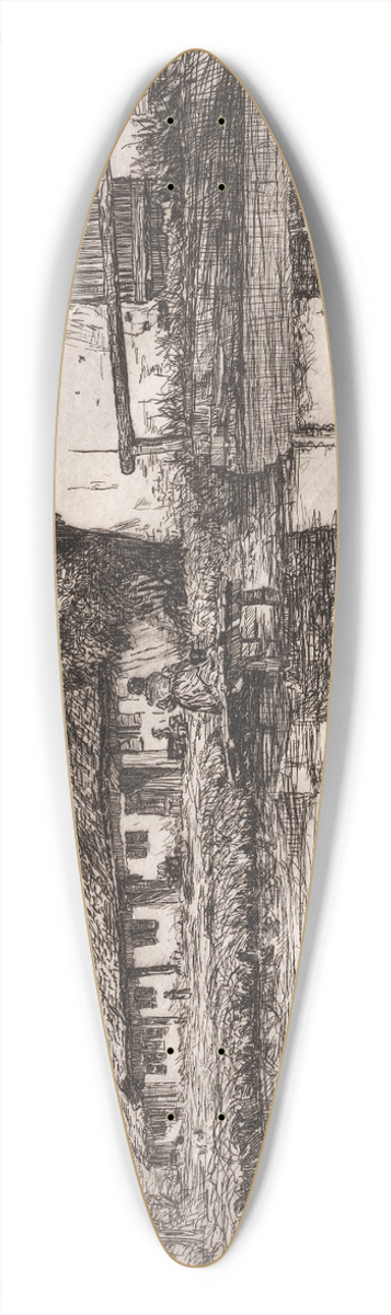 Otto Henry Bacher - Lustheim 39.3 inch art pintail longboard deck