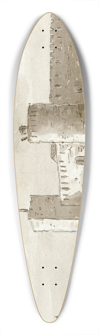 Otto Howen - Het kasteel van Bascara 39.3 inch art pintail longboard deck