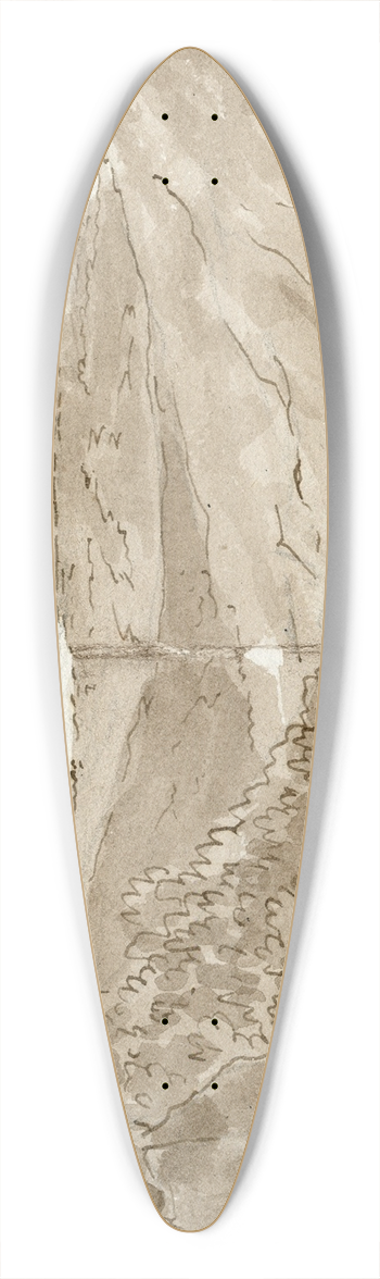 Otto Howen - Kasteel Bellegarde in de Pyrenn 39.3 inch art pintail longboard deck