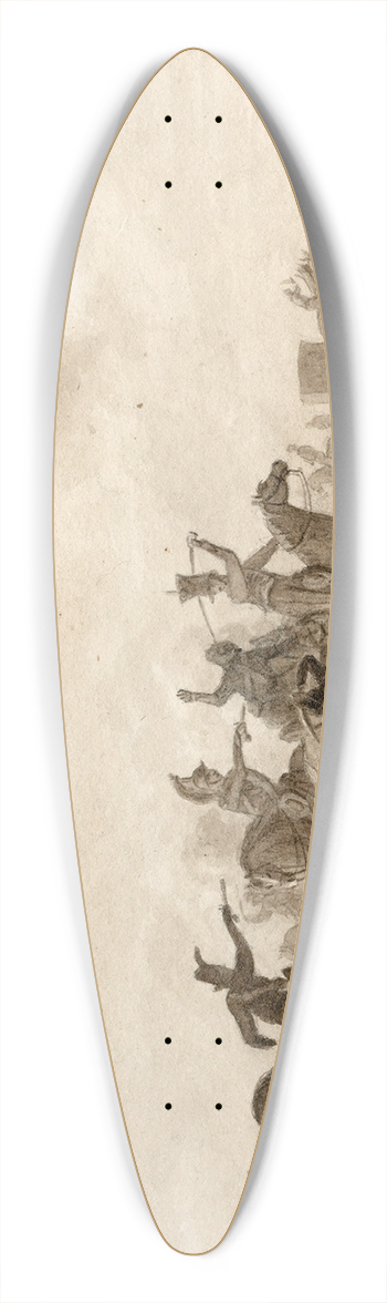 Otto Howen - Ruitergevecht 39.3 inch art pintail longboard deck