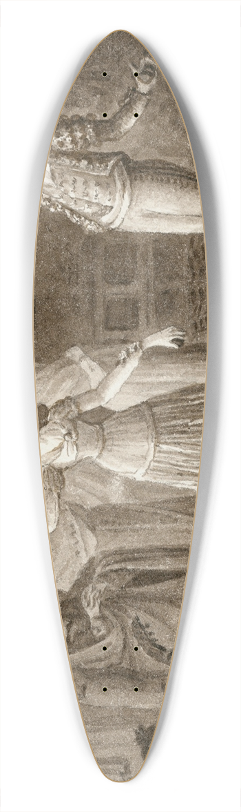 Otto Howen - Spaanse dansers 39.3 inch art pintail longboard deck
