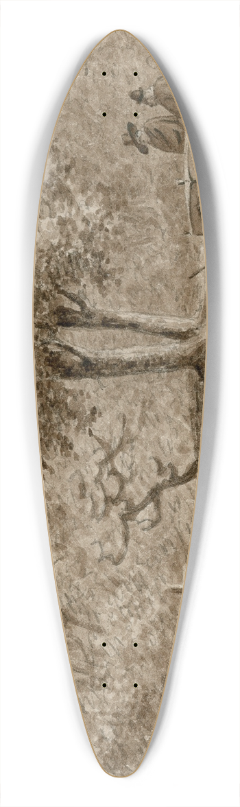 Otto Howen - Spaanse koets in een landschap 39.3 inch art pintail longboard deck