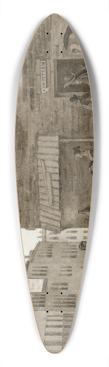 Otto Howen - Straatgezicht te Madrid 39.3 inch art pintail longboard deck