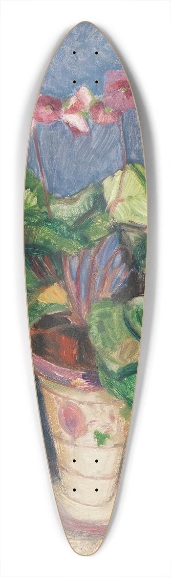 Otto Modersohn - Blhendes Alpenveilchen 39.3 inch art pintail longboard deck