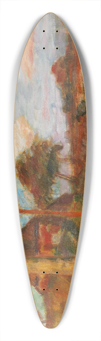 Otto Modersohn - Herbstliche Abendsonne im Moor 39.3 inch art pintail longboard deck