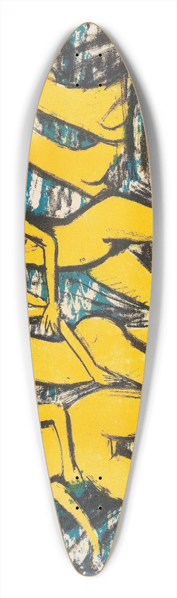 Otto Mueller - Fnf Gelbe Akte Am Wasser 39.3 inch art pintail longboard deck