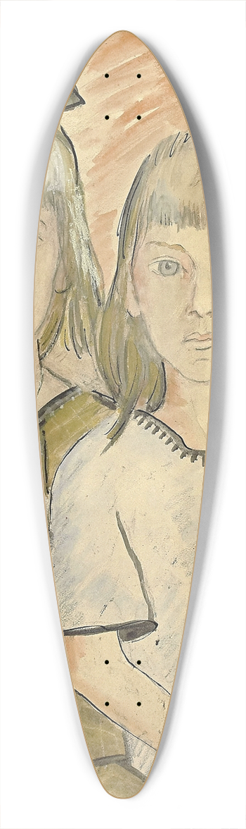 Otto Mueller - Helga und Eva Goerger 39.3 inch art pintail longboard deck