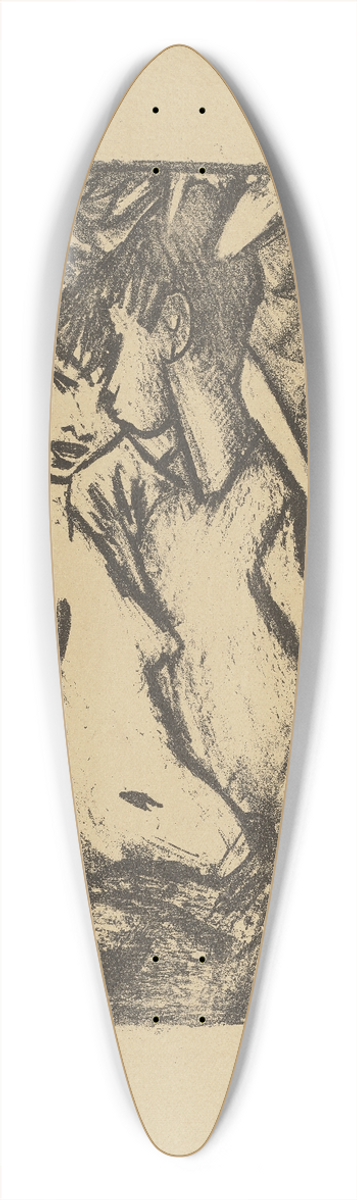 Otto Mueller - Liebespaar II 39.3 inch art pintail longboard deck