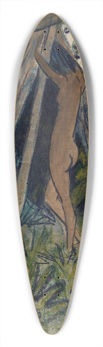 Otto Mueller - Nude Before a Tent 39.3 inch art pintail longboard deck