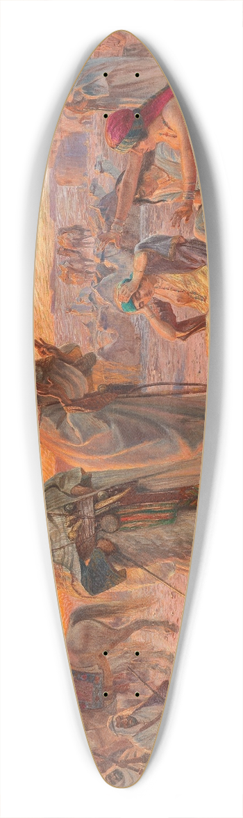 Otto Pilny - The Caravan Resting 39.3 inch art pintail longboard deck