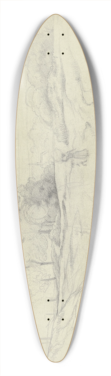 Otto Scholderer - Ansicht der Umgebung von Kronberg 39.3 inch art pintail longboard deck