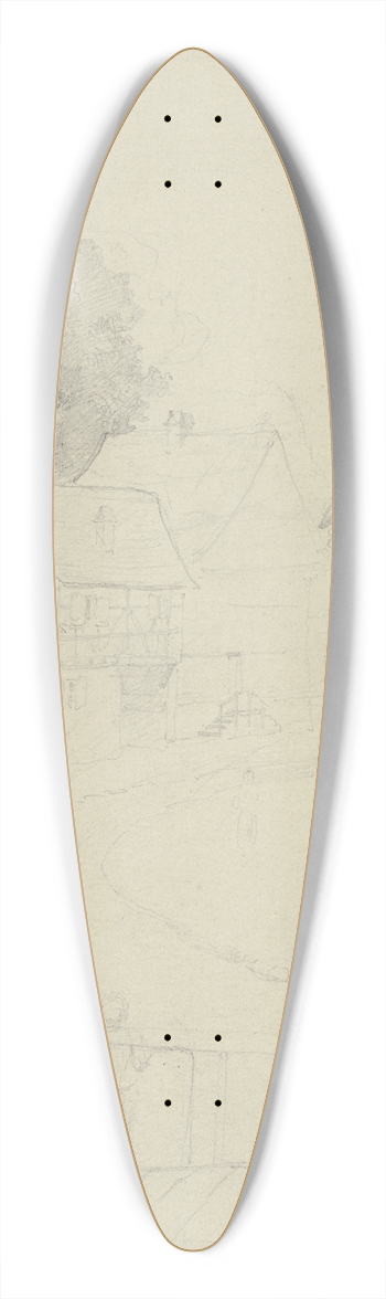 Otto Scholderer - Bensheim-Auerbach 39.3 inch art pintail longboard deck
