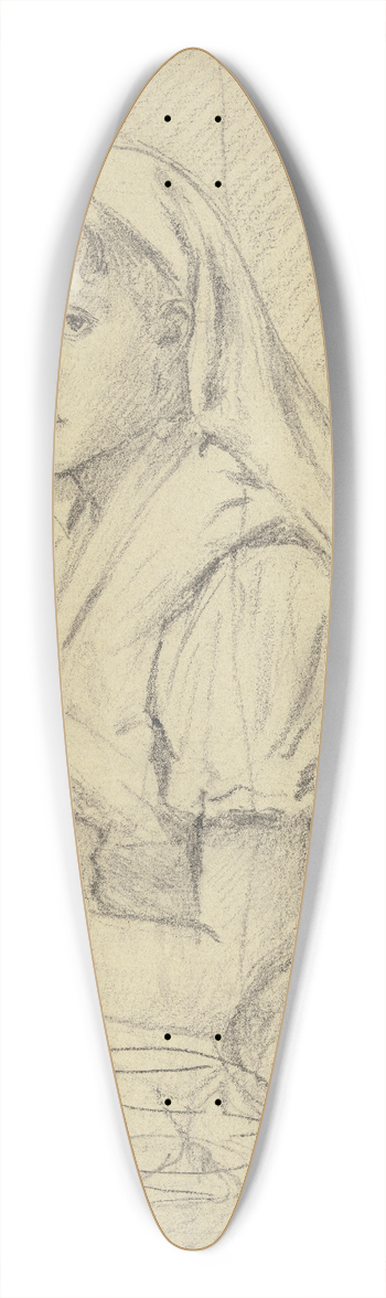 Otto Scholderer - Gemseverkuferin 39.3 inch art pintail longboard deck