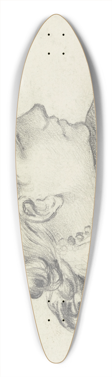 Otto Scholderer - Girls head in the profile 39.3 inch art pintail longboard deck