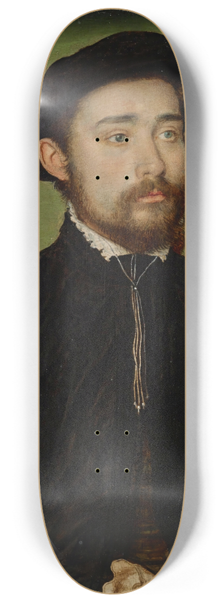 Corneille de Lyon - Portrait of a Man with a Glove 8.25 inch art skate deck