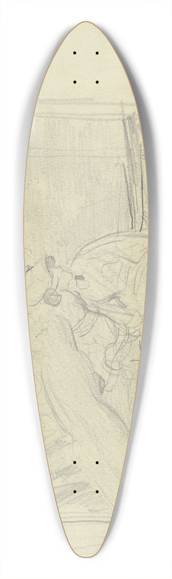 Otto Scholderer - Luise Scholderer im Nachen sitzend 39.3 inch art pintail longboard deck