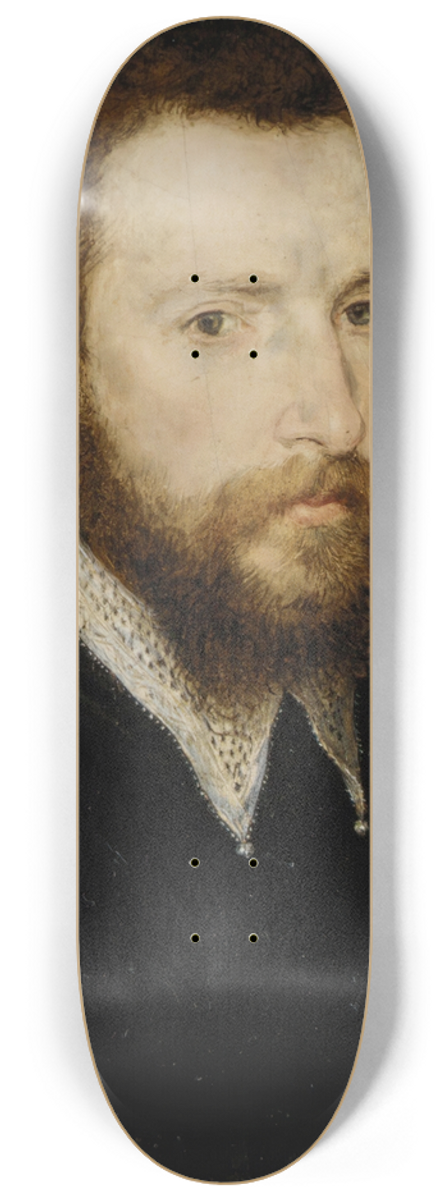 Corneille de Lyon - Portrait of a Man with a Pointed Collar 8.25 inch art skate deck
