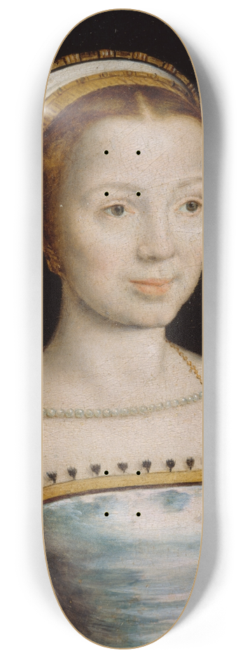 Corneille de Lyon - Portrait of a Woman 8.25 inch art skate deck