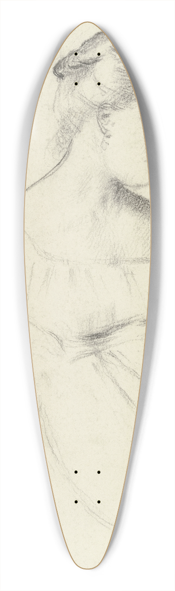 Otto Scholderer - Sitzende aus der Vorbereitung zum Kostmball 39.3 inch art pintail longboard deck