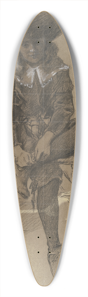 Otto Scholderer - Sitzender Knabe in historischer Tracht aus der Vorbereitung zum Kostmball 39.3 inch art pintail longboard deck