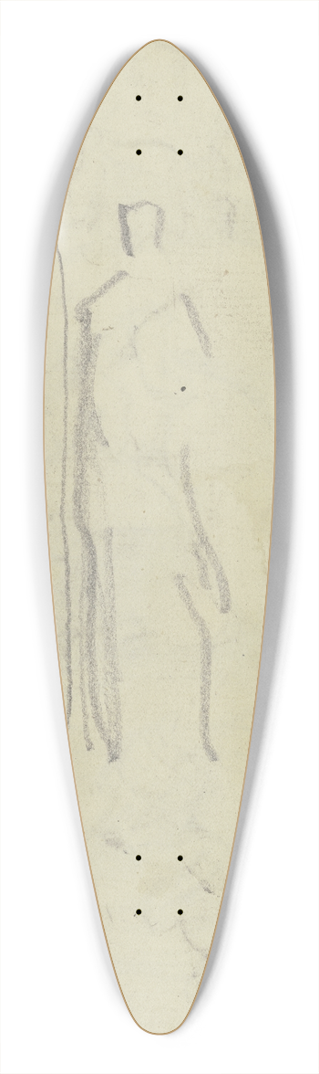 Otto Scholderer - Standing figure 39.3 inch art pintail longboard deck