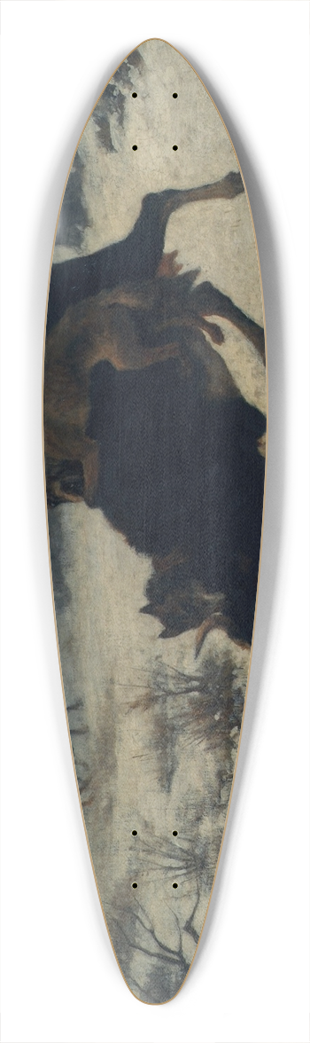 Otto von Thoren - Eine Kuh wird von Wlfen angefallen 39.3 inch art pintail longboard deck