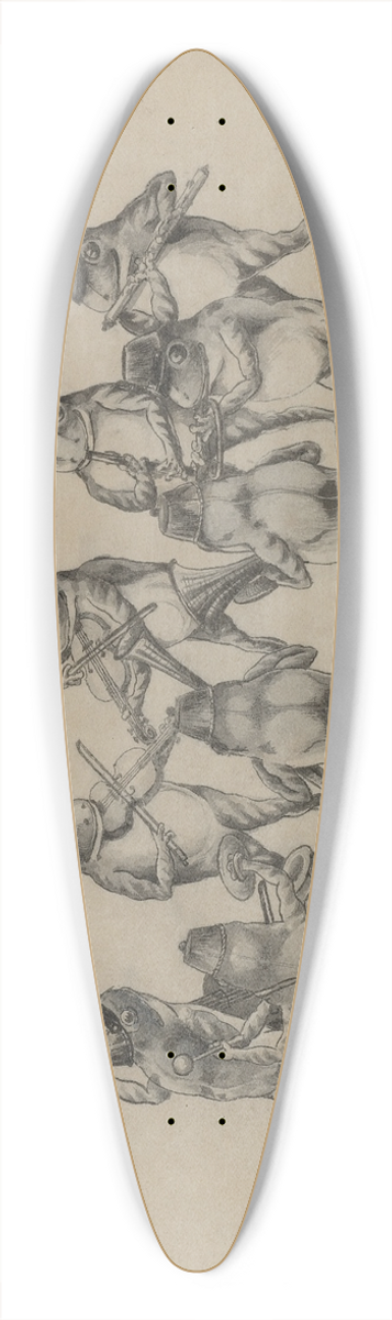 Palmer Cox - Frog Band 39.3 inch art pintail longboard deck