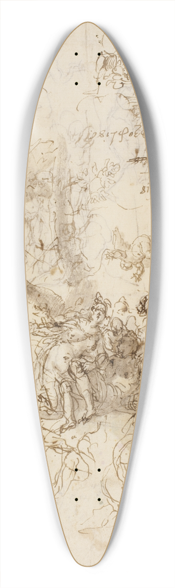 Paolo Veronese - Skitser til Adonis fdsel og Adonis dd 39.3 inch art pintail longboard deck