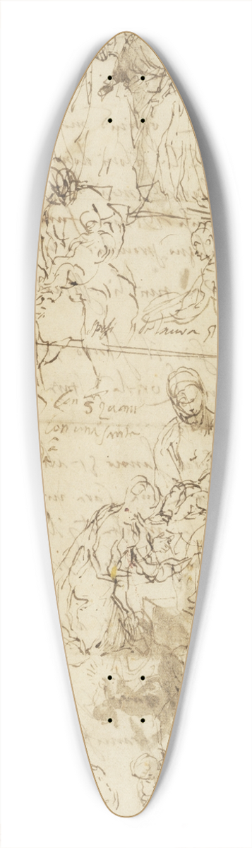 Paolo Veronese - The Mystic Marriage of Saint Catherine and other studies 39.3 inch art pintail longboard deck