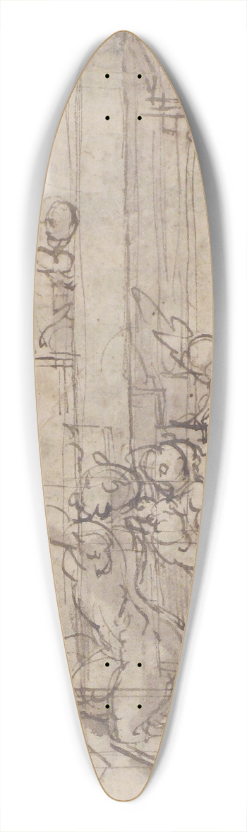 Parmigianino - Apparition of Christ 39.3 inch art pintail longboard deck