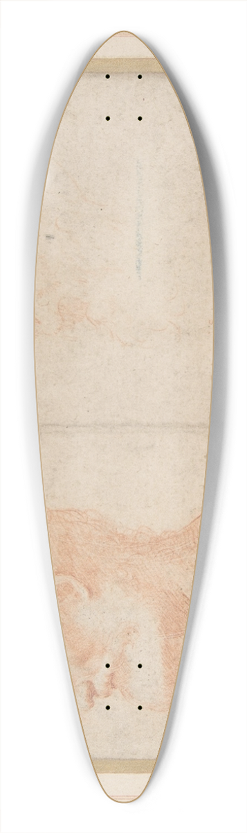 Parmigianino - Head of a Bearded Man in Profile to Left, possibly the Portrait of the Poet Giorgio Anselmi 39.3 inch art pintail longboard deck