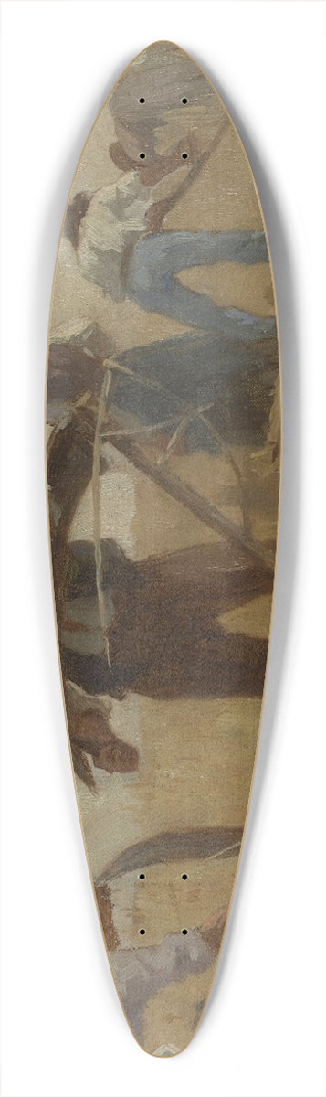 Paul Albert Baudouin - Histoire du bl; Moissonneurs aiguisant leurs faux 39.3 inch art pintail longboard deck