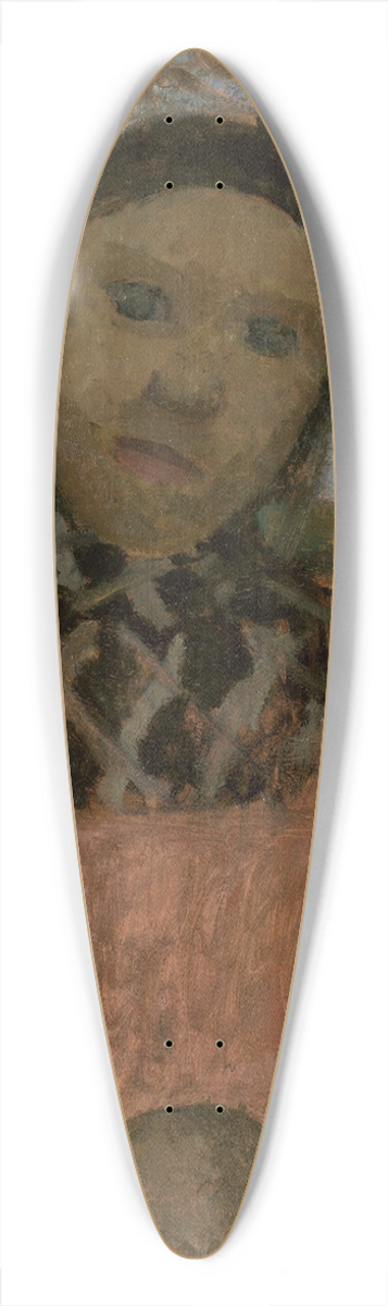 Paula Modersohn-Becker - Girl in dusk with plaid blouse 39.3 inch art pintail longboard deck