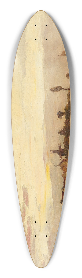 Paul Baum - Hollndische Kanallandschaft 39.3 inch art pintail longboard deck