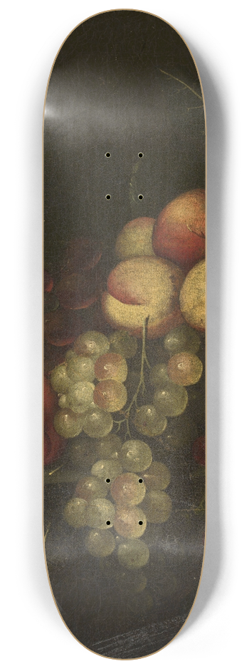 Cornelis de Heem - Still life  apples and grapes 8.25 inch art skate deck