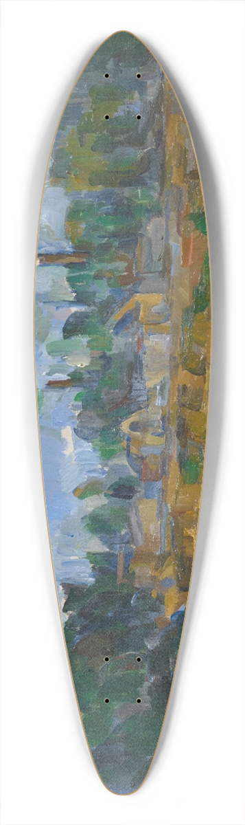 Paul Czanne - Banks of a River 39.3 inch art pintail longboard deck