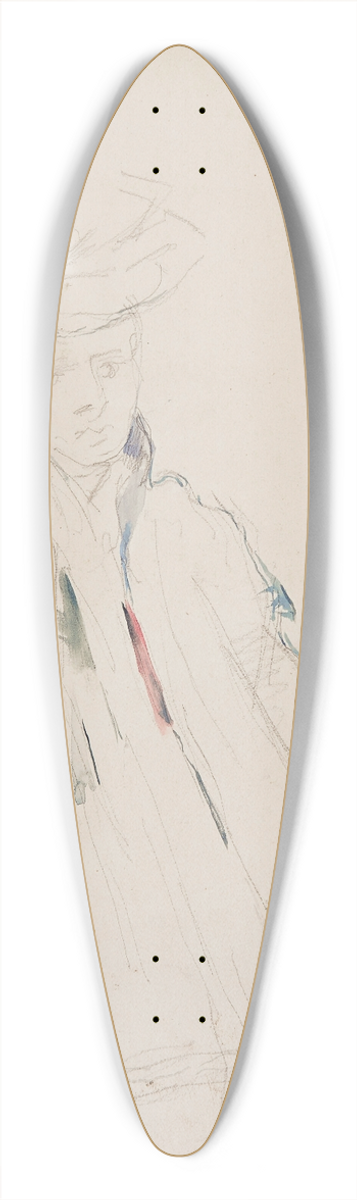Paul Czanne - Femme  la mante 39.3 inch art pintail longboard deck