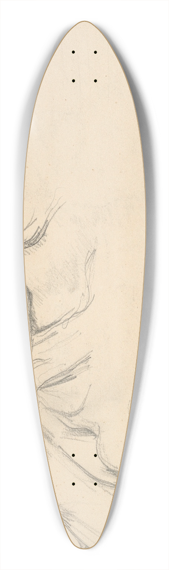 Paul Czanne - Figure Resting Head on Hand 39.3 inch art pintail longboard deck